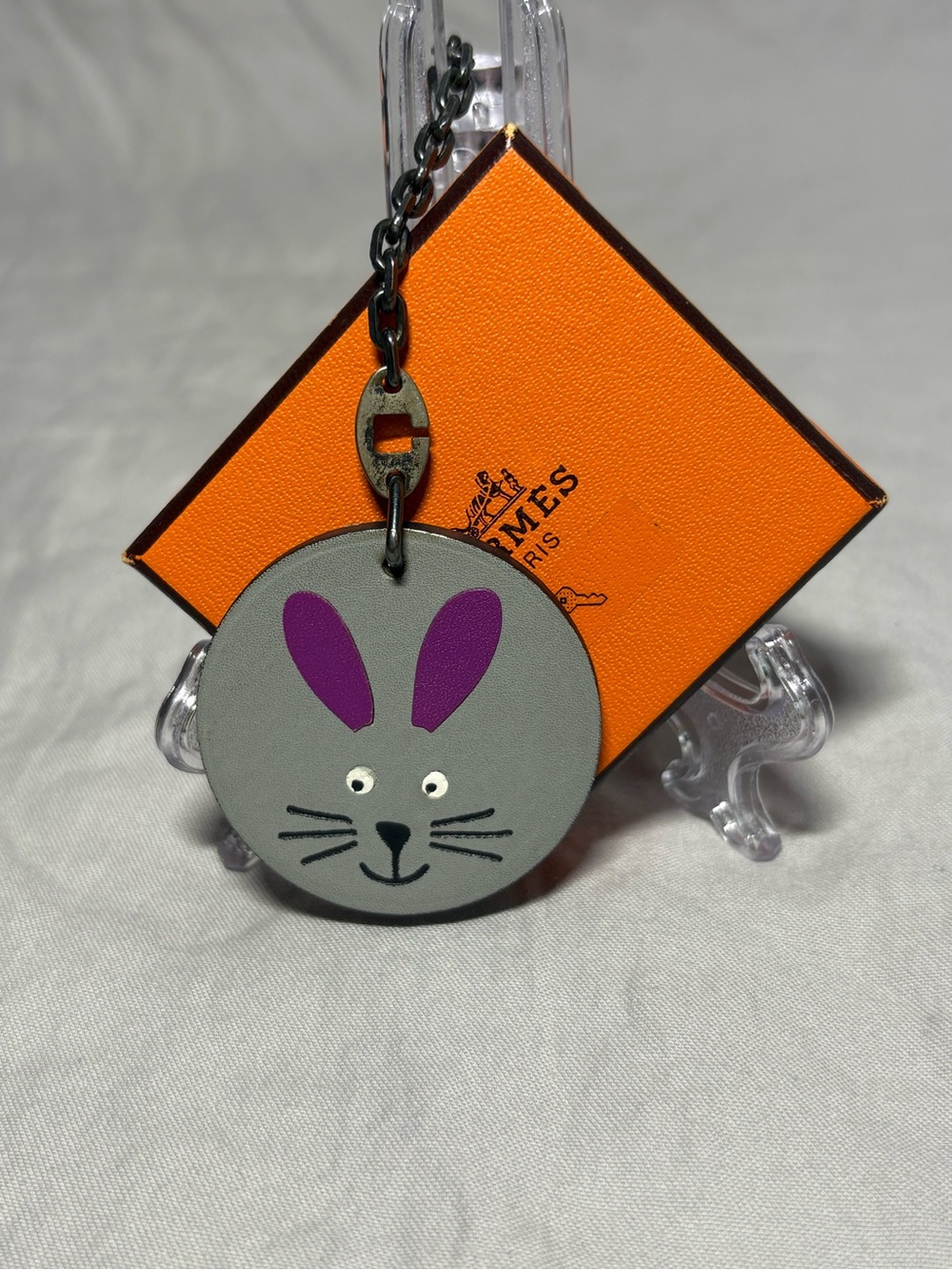 ❤️ Hermes Rabbit Bag Charm + Box - Picture 2 of 6